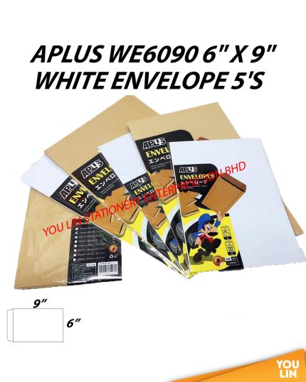 APLUS WE6090 6" X 9" White Envelope 5'S