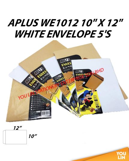 APLUS WE1012 10" X 12" White Envelope 5'S