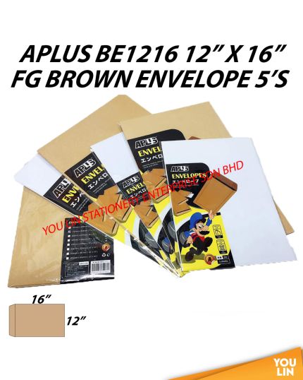 APLUS BE1216 12" X 16" FG Brown Envelope 5'S