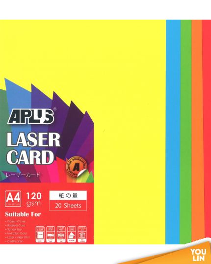 APLUS A4 120gm Laser Card 20'S - Dark Mix