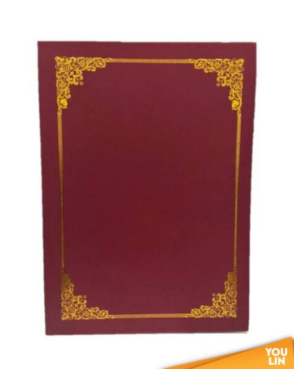 APLUS CH433 A4 Certificate Holder - Hard (Maroon)