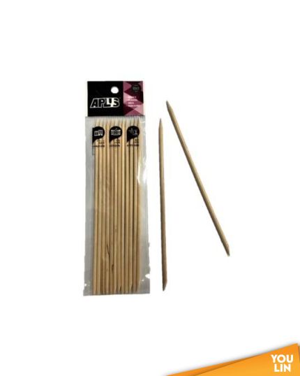 APLUS Round Wood Stick 17.5cm 12pcs - Plain