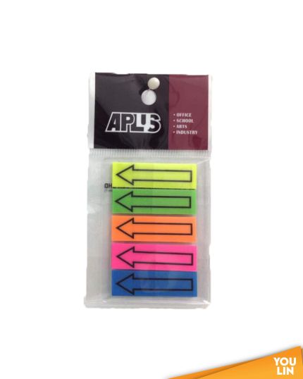 APLUS 44125 44MM X 12.5MM Assorted 5 Colour Stick Note - Arrow