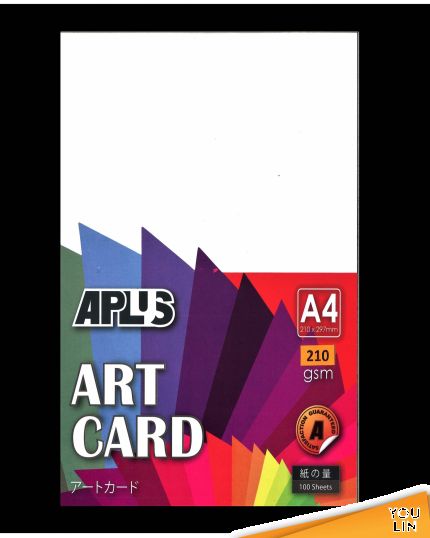 APLUS A4 210gm Art Card 100'S