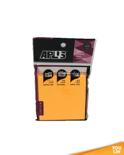 APLUS SN33CO 3'' X 3'' Stick On Note - Cyber Orange