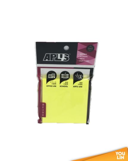 APLUS SN33CY 3'' X 3'' Stick On Note - Cyber Yellow