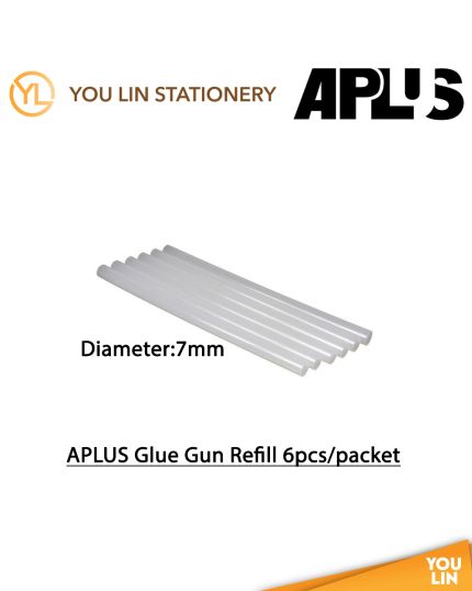 APLUS GGS6 7MM X 180MM Glue Gun Stick 6'S/pkt
