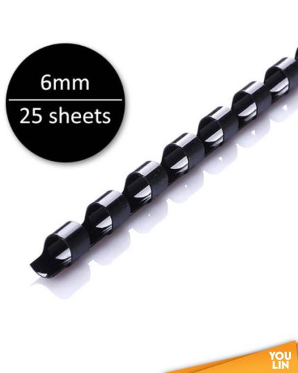APLUS 6MM Binding Comb - Black 100'S