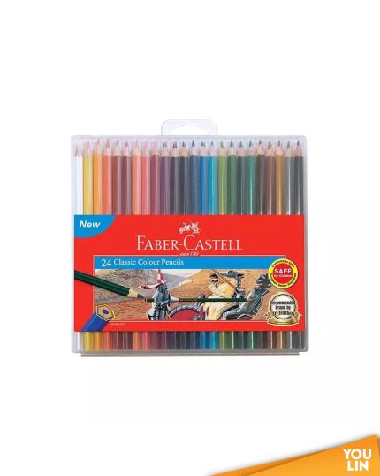 Faber Castell 115884 24L Classic Colour Pencil+1PC Tri-Grip 2B