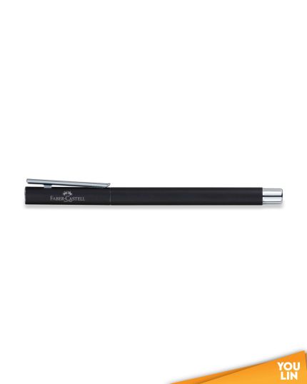 Faber Castell 342205 Neo Slim S/S Roller Ball Pen - Black Matt Shiny Chromed