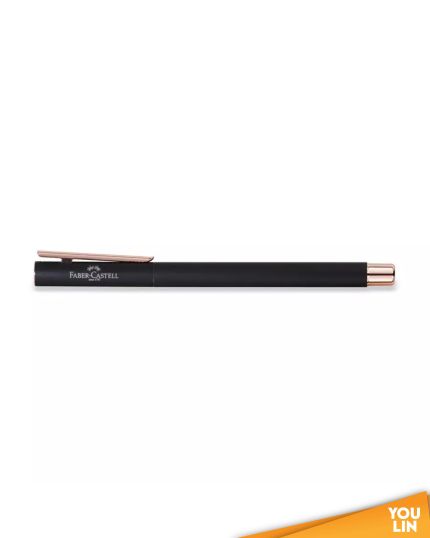 Faber Castell 343105 Neo Slim S/S Roller Ball Pen - Black Matt Rose Gold Chromed