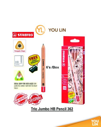 STABILO 362 HB6P1 Trio Jumbo Hb Pencil