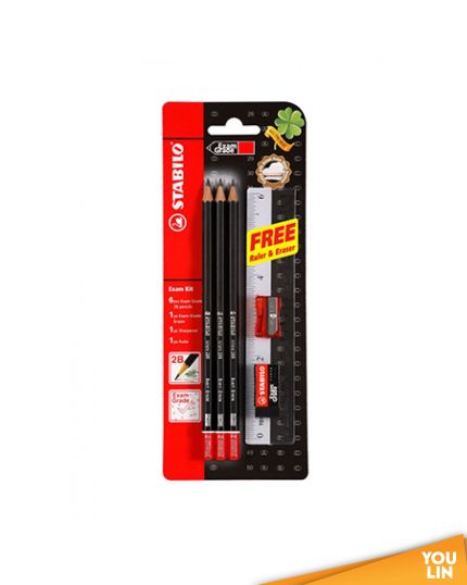 STABILO Micro 288-BL6 2B Pencil W/Era & Sharp