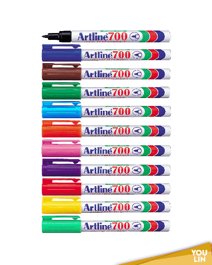 Artline 700 Permanent Marker Pen 0.7mm 10 Colour