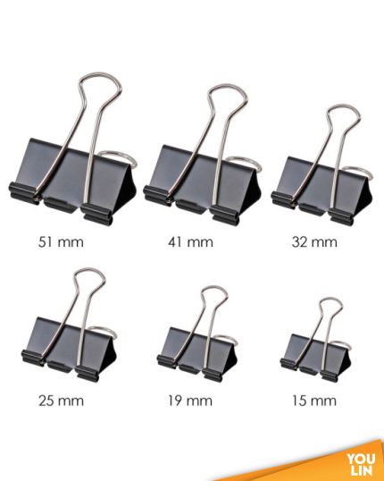 APLUS BC-0051 51mm Binder Clip 12pc/box