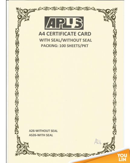 APLUS A4 160gm Certificate Card - A26