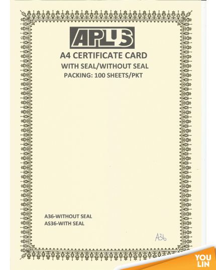 APLUS A4 160gm Certificate Card - A36