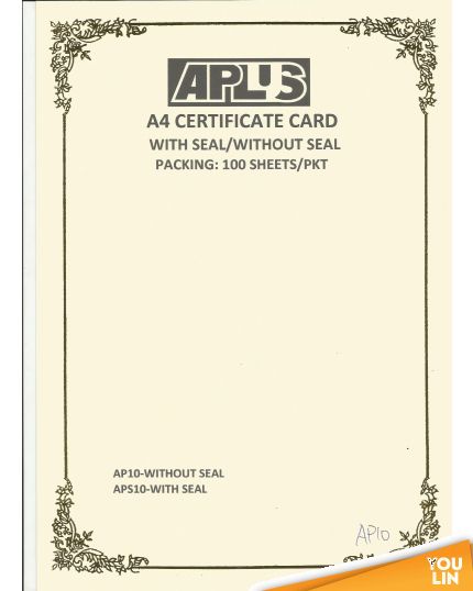 APLUS A4 160gm Certificate Card - AP10