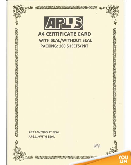 APLUS A4 160gm Certificate Card - AP11