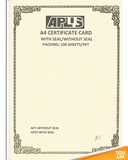 APLUS A4 160gm Certificate Card - AP7