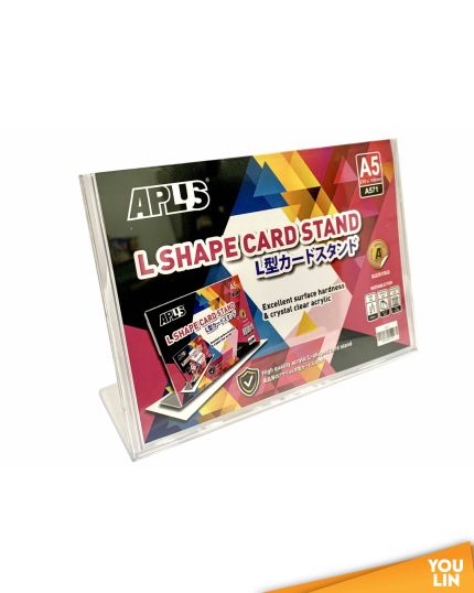 APLUS A571 A5 Horizontal L Shape Acrylic Card Stand / Brochure