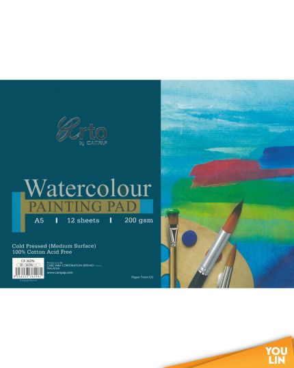 Arto CR36296 A5 200GSM Watercolour Painting Pad 12'S