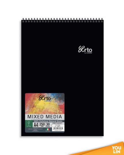 Arto CR37088 A4 Wire-O Mixed Media Book 30'S