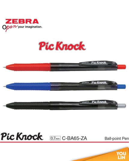Zebra BA65 Pin Knock Retractable Gel Pen 0.7MM