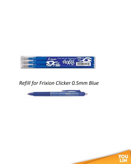 PILOT Frixion Ball Slim Refill 0.5MM - Blue 3'S/Pkt