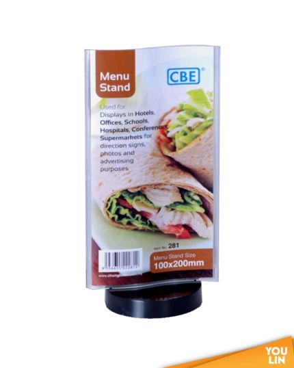 CBE Menu Stand Curved Shape (281)