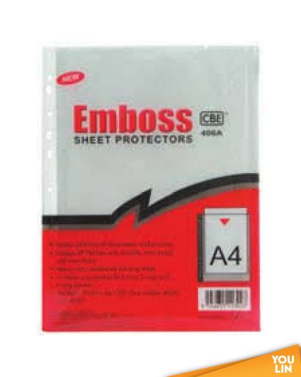 CBE 406A A4 Emboss Sheet Protector 10's