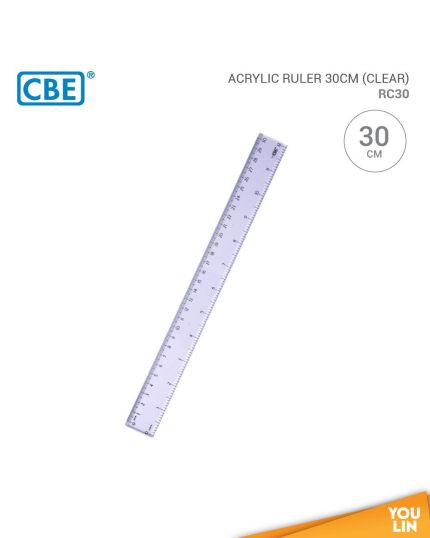 CBE RC30 Acrylic Ruler 30CM - Clear