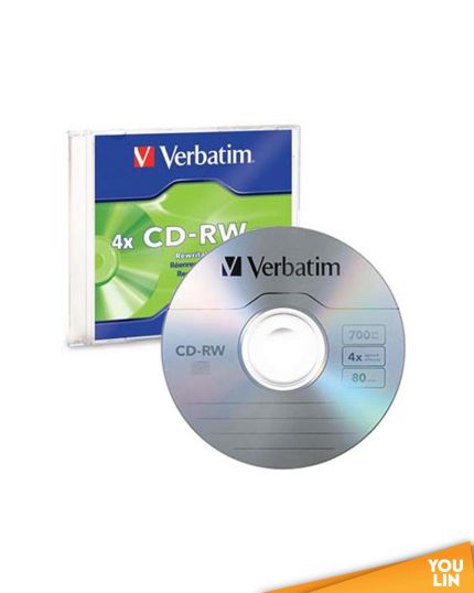 Verbatim CD-RW 4X 80Min 750MB With Slim Case
