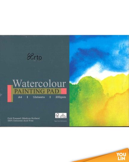 Arto CR36259 A4 200GSM Watercolour Paper 12'S