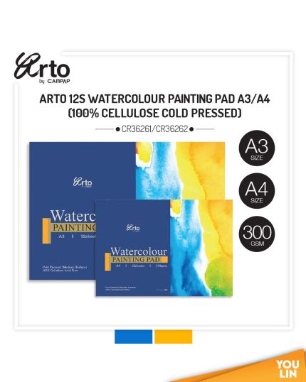 Arto CR36261/2 300GSM Watercolour Paper 12'S
