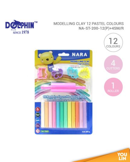 Dolphin Nara Round Stick Modeling Clay - Pastel Color