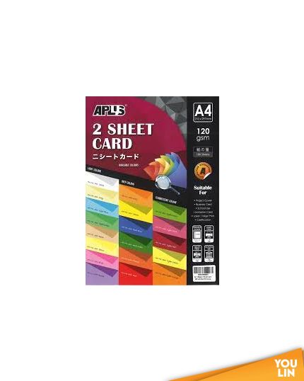 APLUS A4 120gm 2 Sheet Card 100'S - Deep Colour