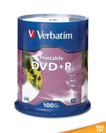 Verbatim DVD+R 16X 4.7GB 100Pcs