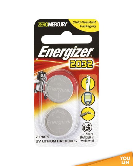 Energizer CR2032 BS2 Lithium Battery 2pc card
