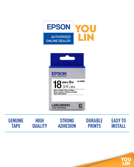 Epson LK-5WBN LabelWorks Tape