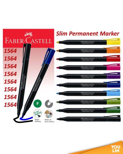 Faber Castell Slim Permanent Fine Marker 1564 - Fine Bullet Tip (Per Pcs)