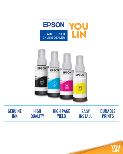 Epson T664 Ink Bottle (Black, Cyan, Magenta, Yellow)