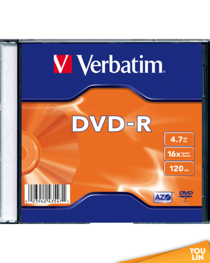 Verbatim DVD-R 16X 4.7GB 120Min With Slim Case