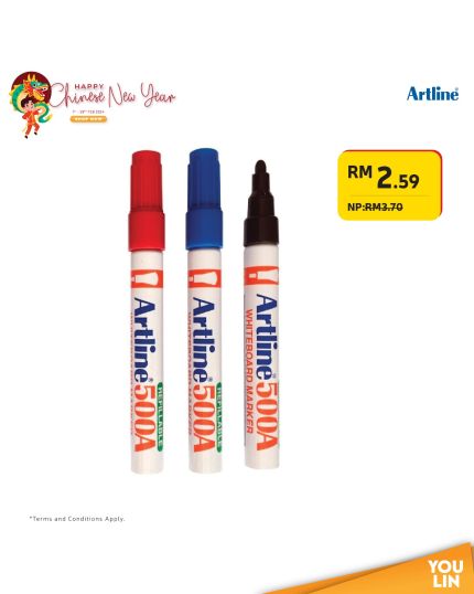 Artline 500A Whiteboard Marker Pen 2.0mm
