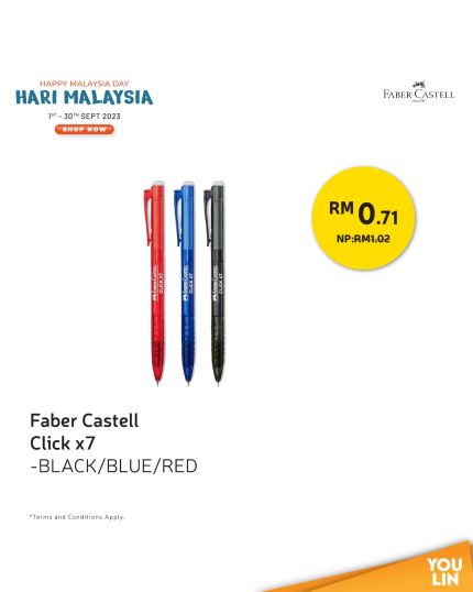 Faber Castell Click X7 0.7MM Ball Pen Black
