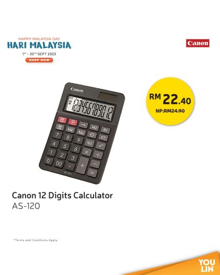 Canon Calculator 12 Digits AS-120 II