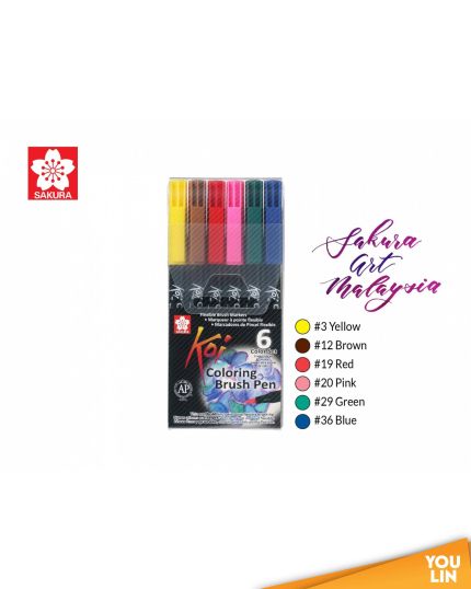 Sakura XBR-6B1 Koi Colouring Brush Pen Set