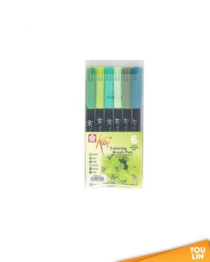 Sakura XBR-6LG Koi Colouring Brush Pen Set