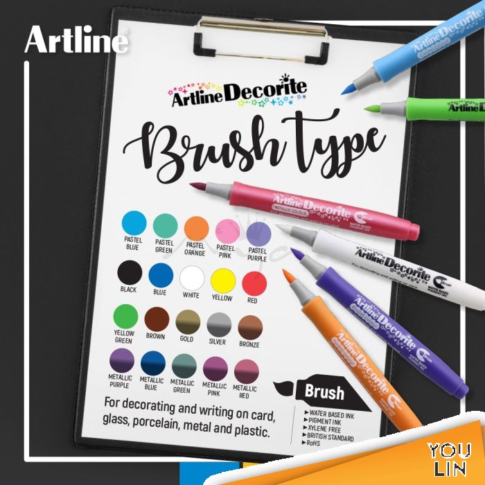 Artline EDFM F Decorite Brush Pen Drawing Pen