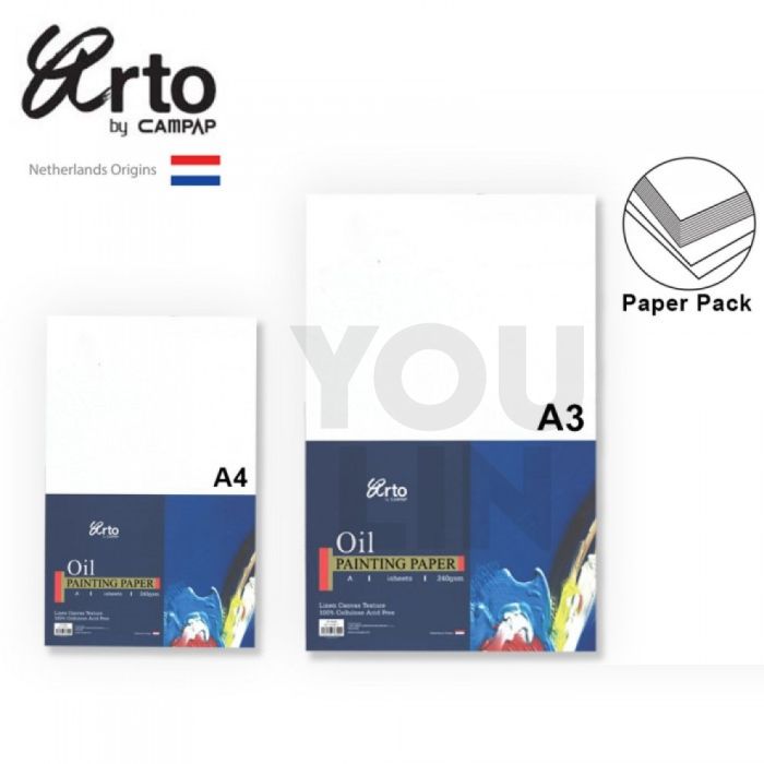 Arto CR37143/4 300GSM Oil Painting Paper Pad 10'S